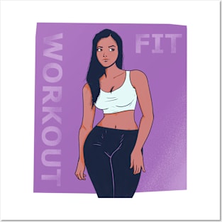 workout fit Posters and Art